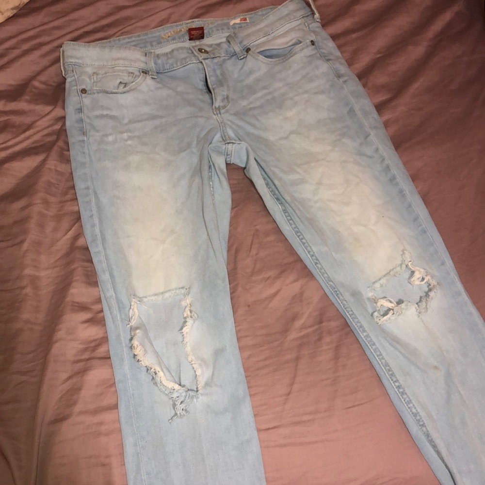 distressed jeans